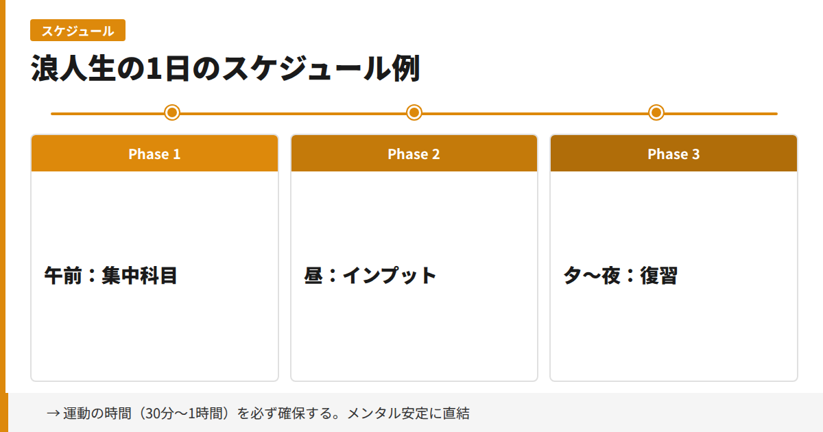 浪人生の1日のスケジュール例