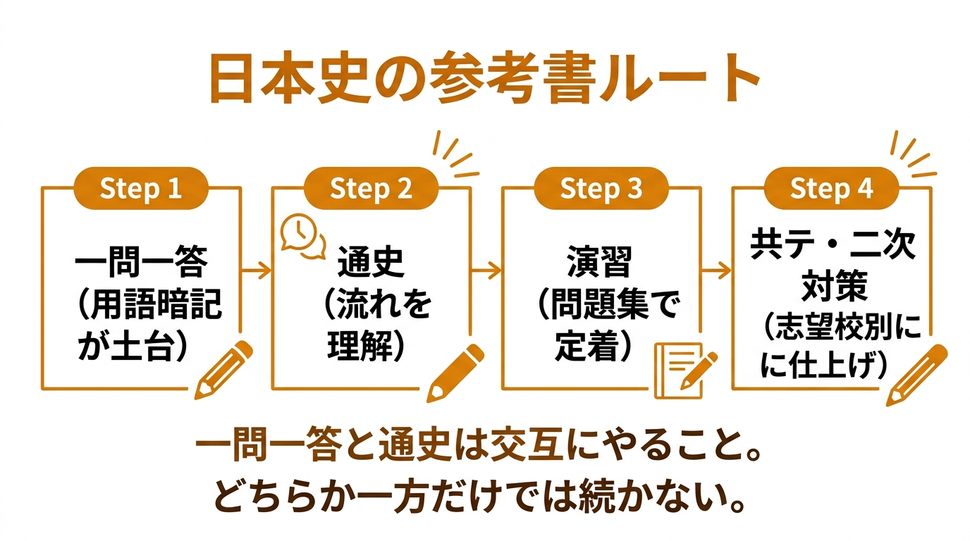 日本史の参考書ルート